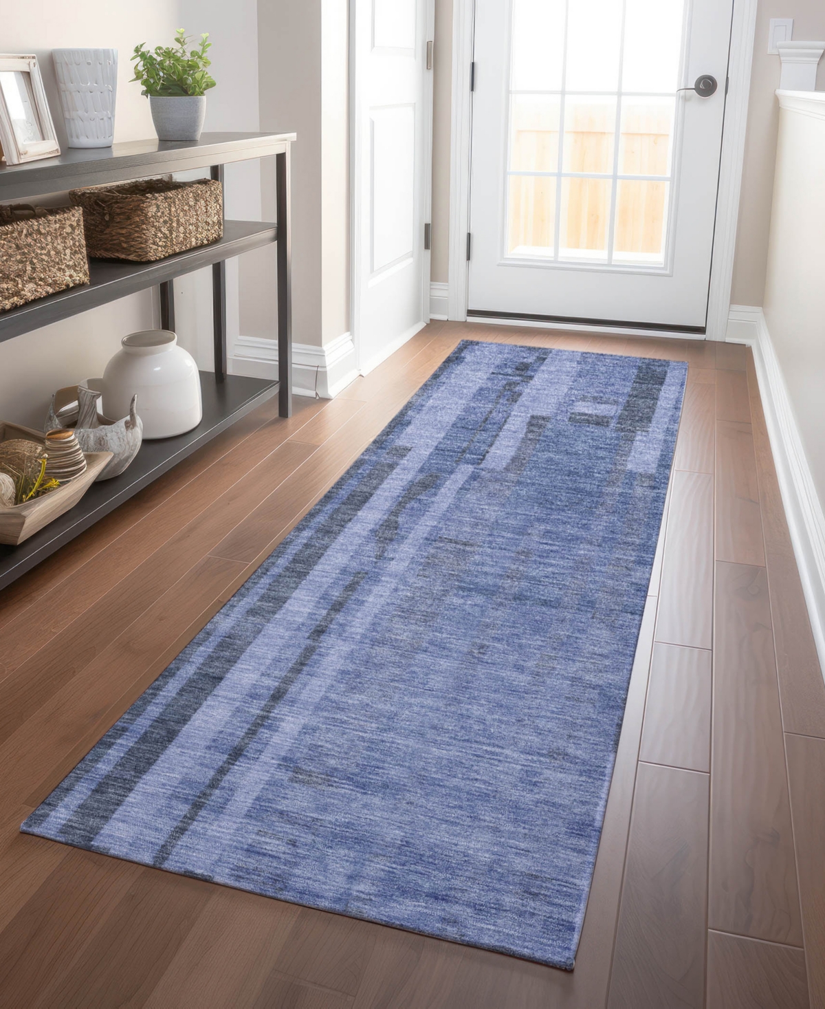 Shop Addison Chantille Machine Washable Acn1063 2'3"x7'6" Runner Area Rug In Denim