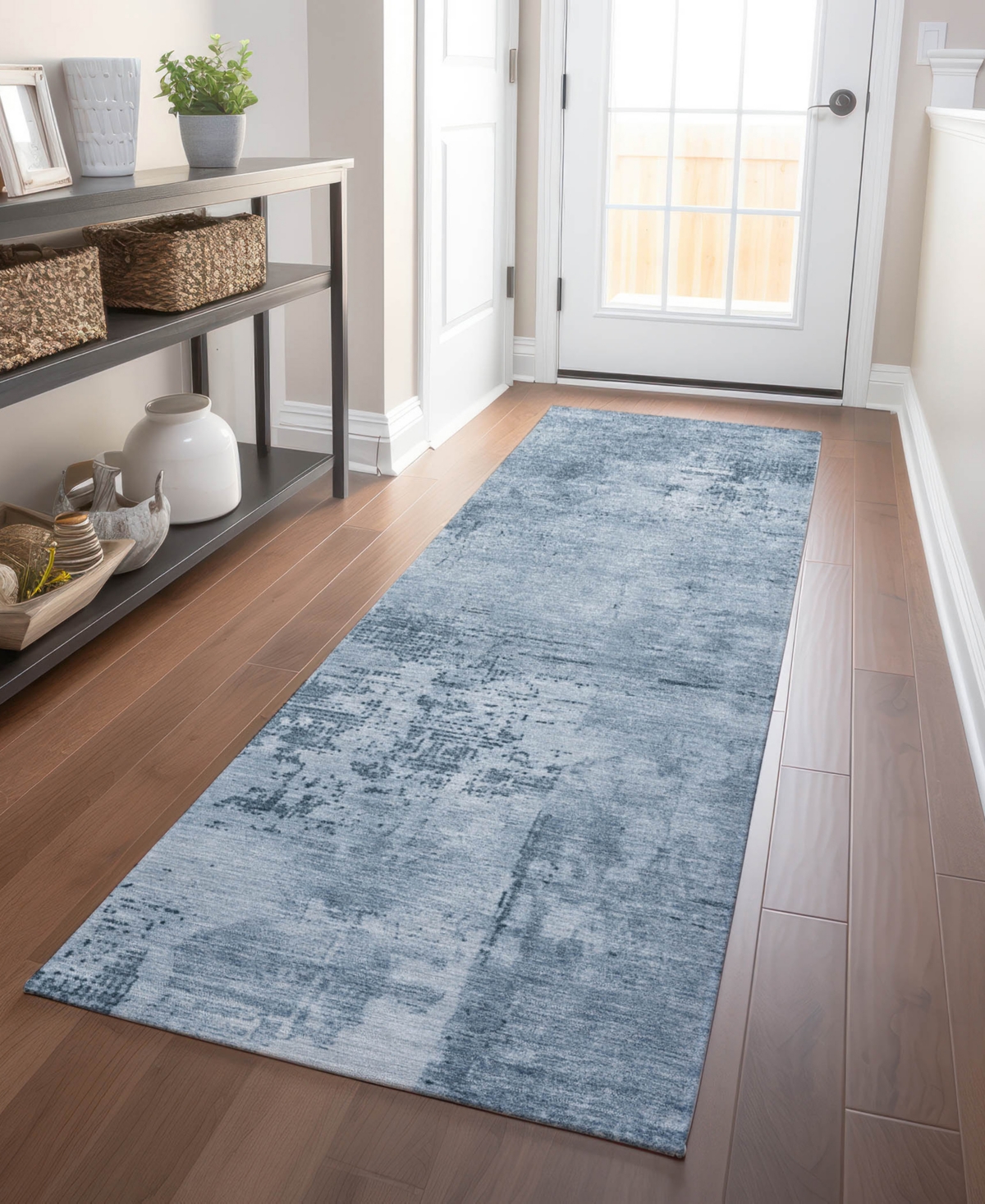 Addison Chantille Mahine Washable Acn1062 2'3"x7'6" Runner Area Rug In Denim
