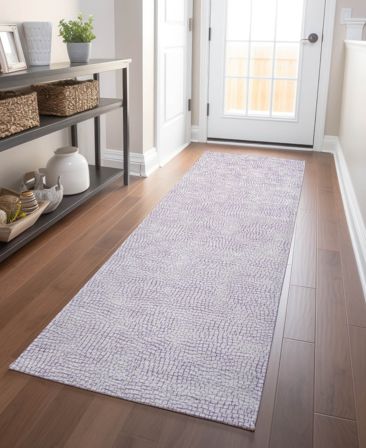 Addison Chantille Mahine Washable Acn1058 2'3"x7'6" Runner Area Rug In Lavender