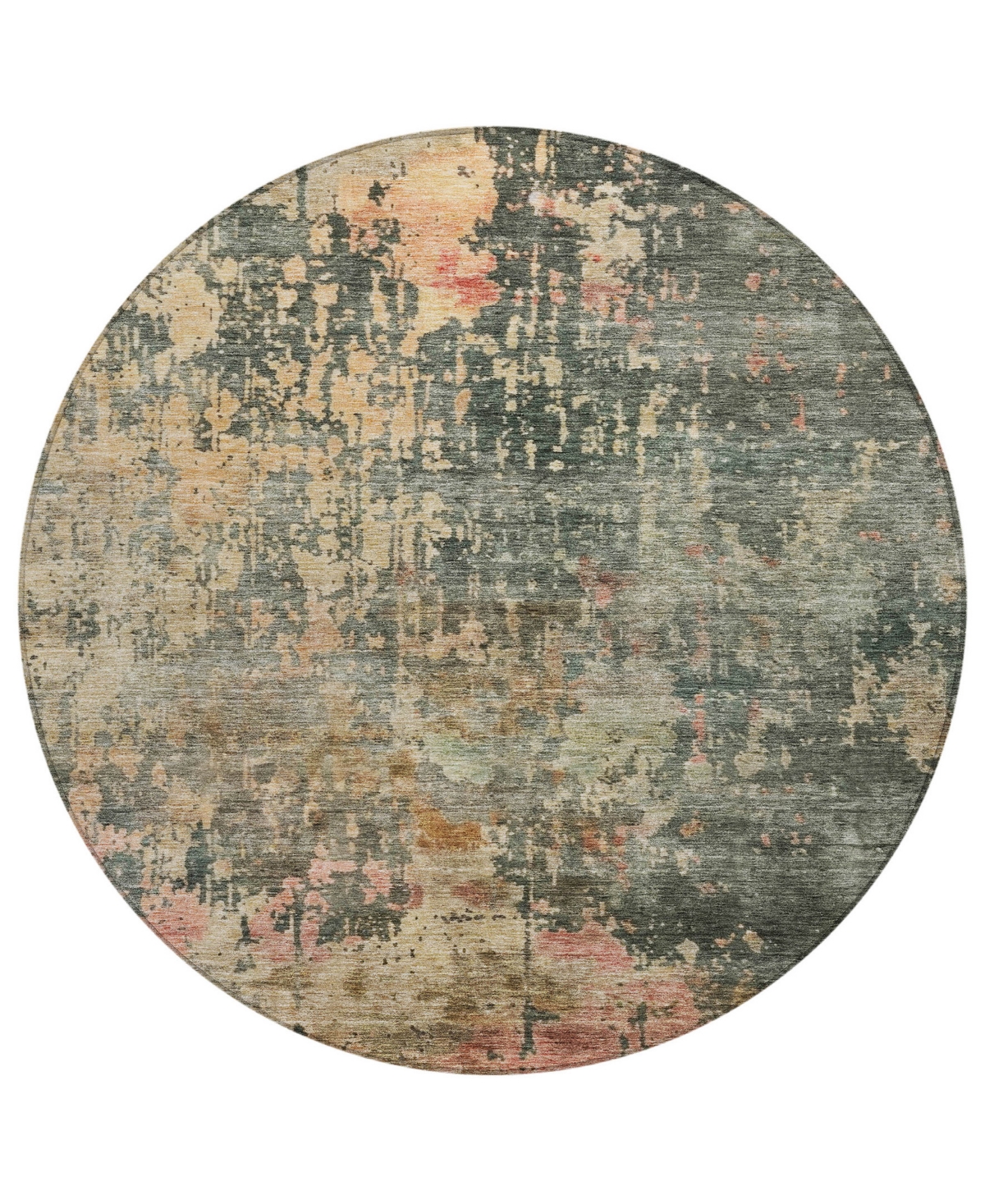 Addison Chantille Machine Washable Acn1214 8'x8' Round Area Rug In Sage
