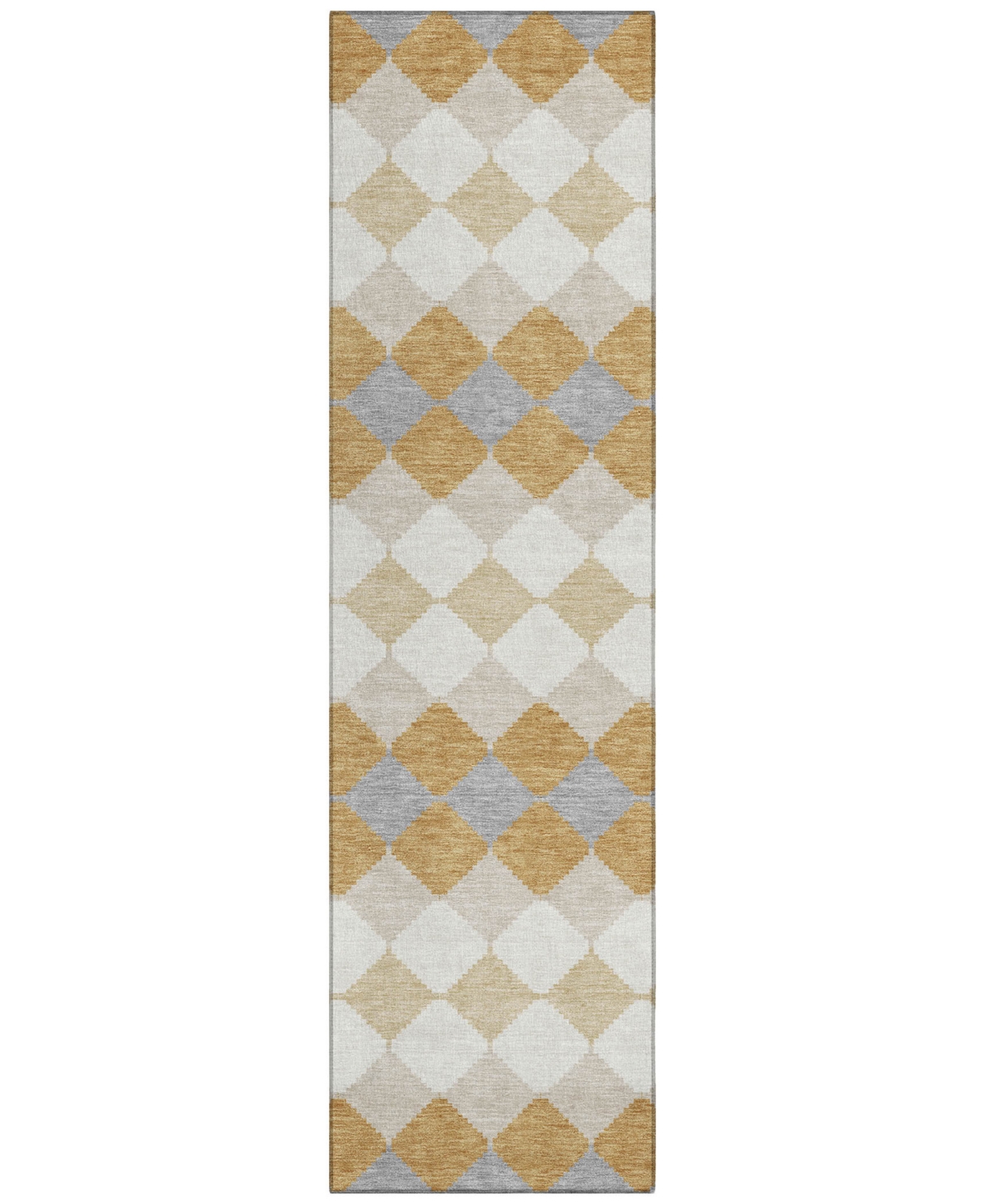 Addison Chantille Machine Washable Acn1007 2'3"x7'6" Runner Area Rug In Gold