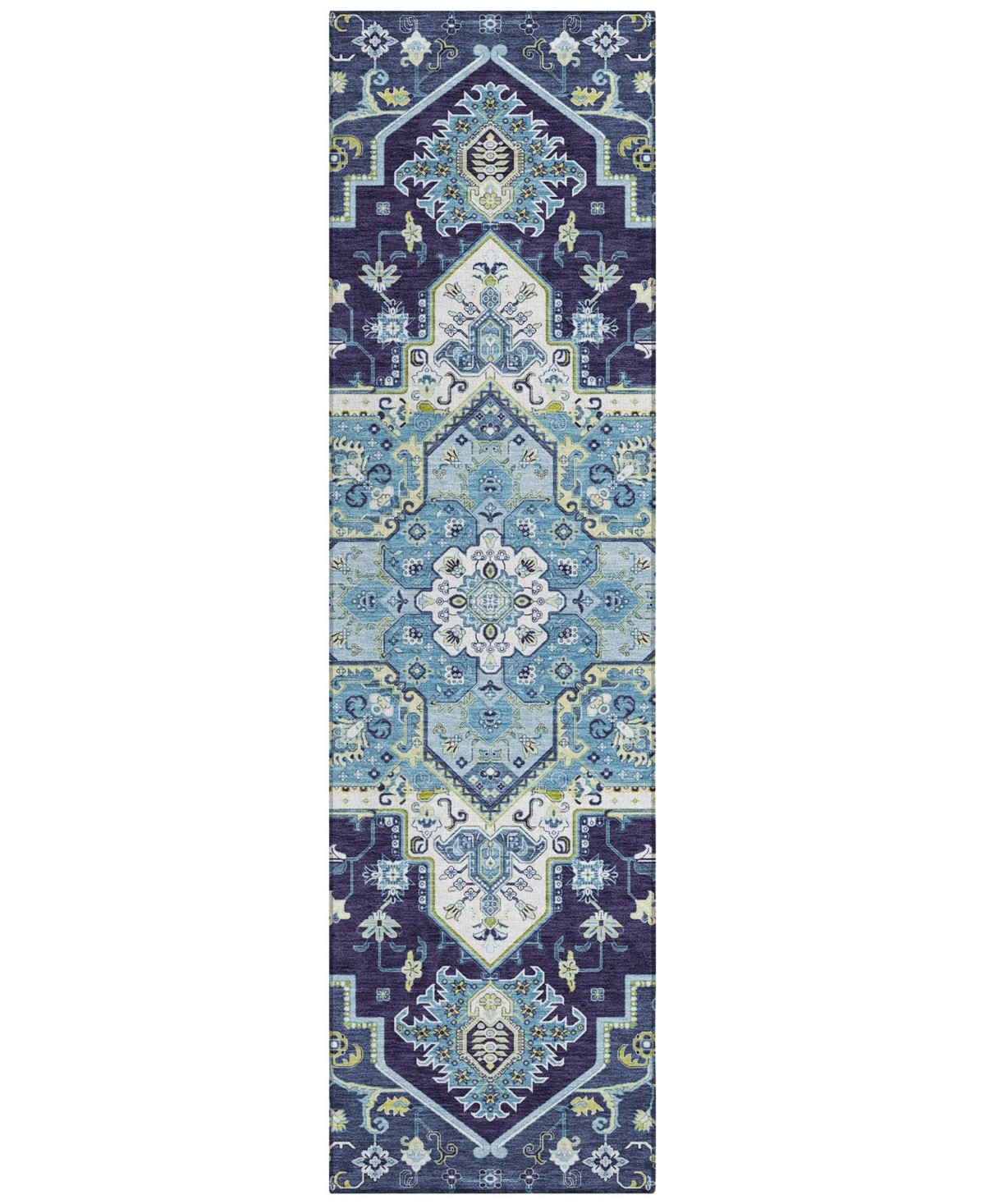 Addison Chantille Mahine Washable Acn1036 2'3"x7'6" Runner Area Rug In Navy