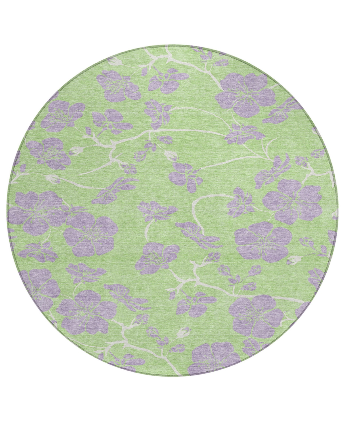Addison Chantille Mahine Washable Acn1034 8'x8' Round Area Rug In Mint