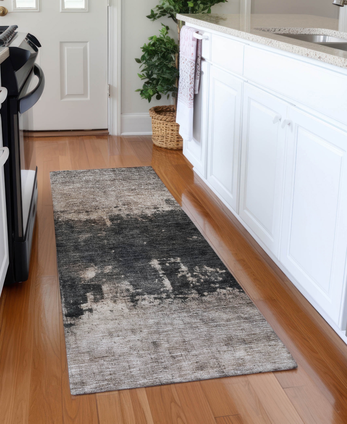 Addison Chantille Machine Washable Acn1215 2'3"x7'6" Runner Area Rug In Taupe