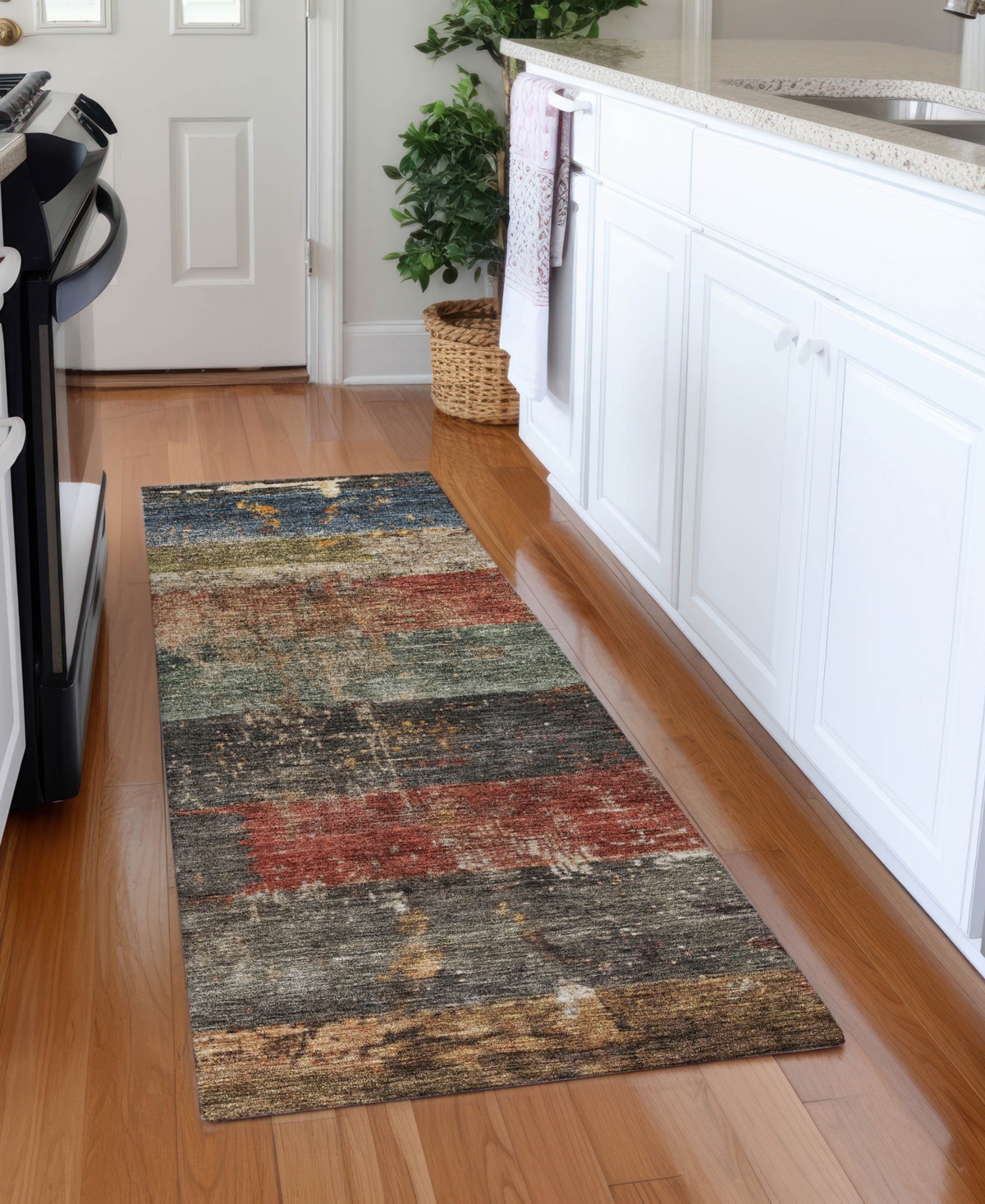 Addison Chantille Machine Washable Acn1198 2'3"x7'6" Runner Area Rug In Moss