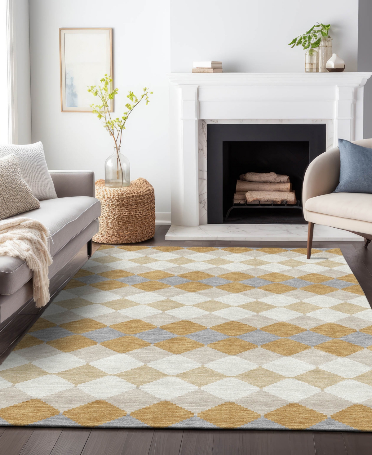 Addison Chantille Machine Washable Acn1007 9'x12' Area Rug In Gold