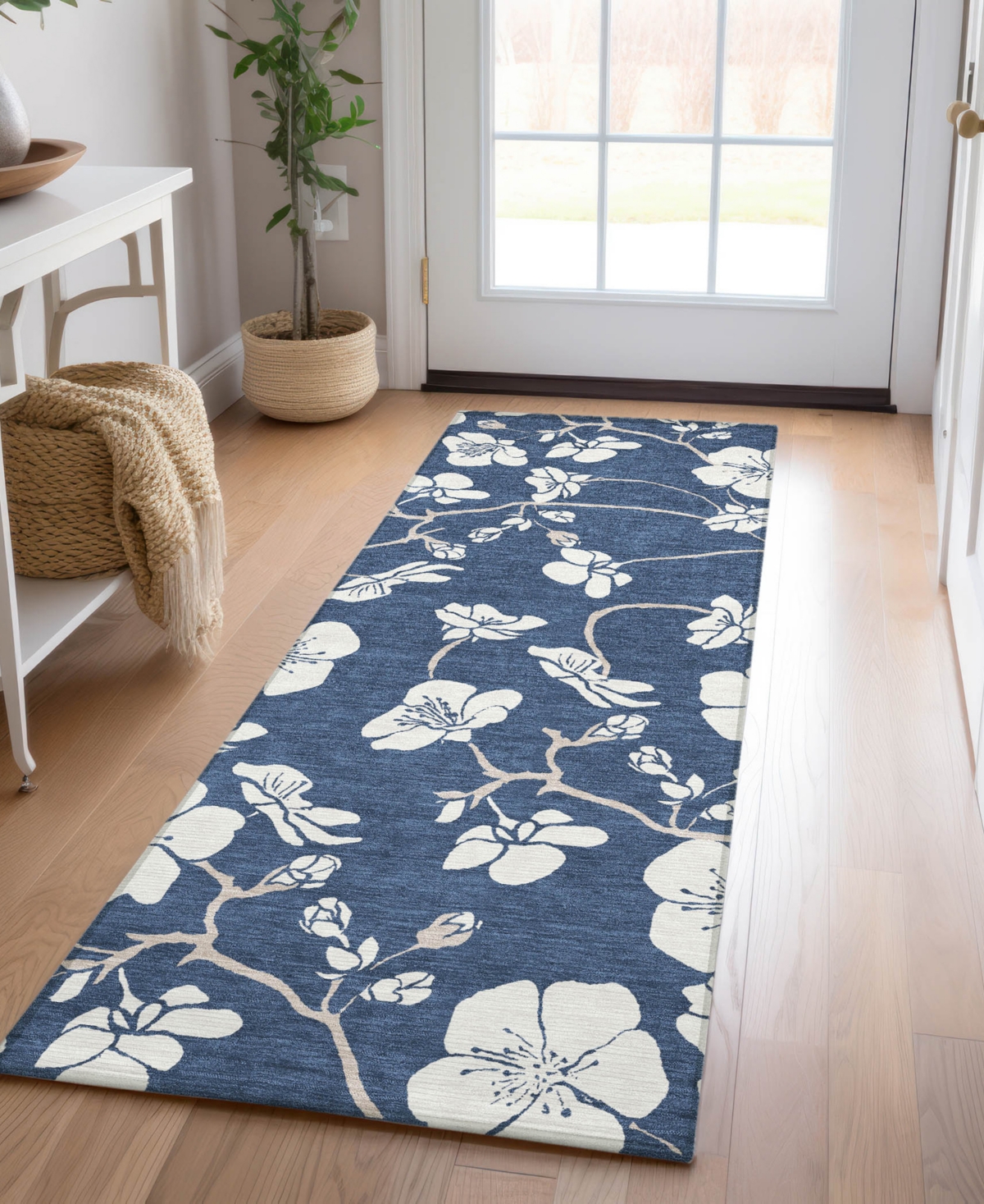 Addison Chantille Mahine Washable Acn1032 2'3"x7'6" Runner Area Rug In Navy