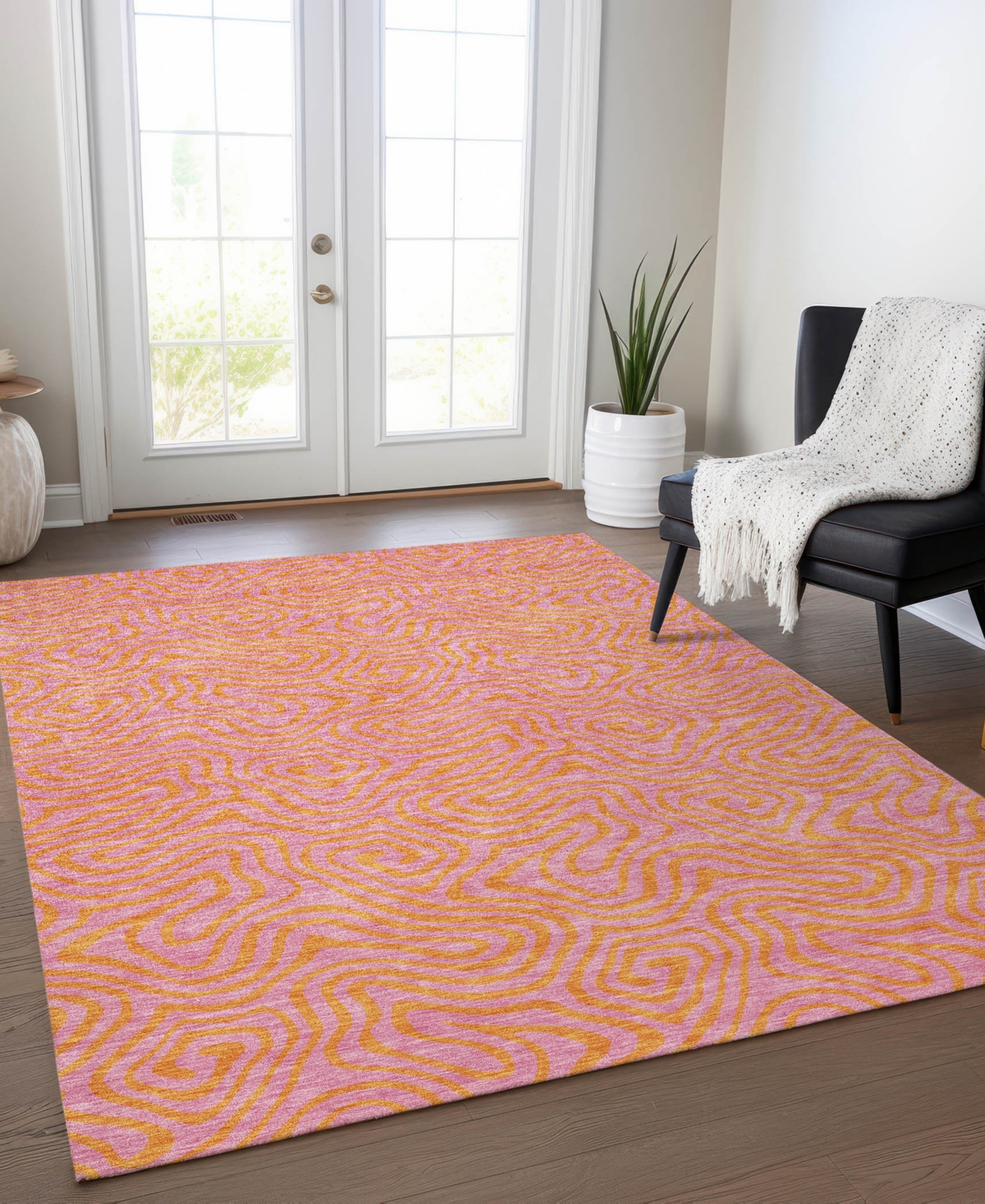 Shop Addison Chantille Mahine Washable Acn1031 3'x5' Area Rug In Pink