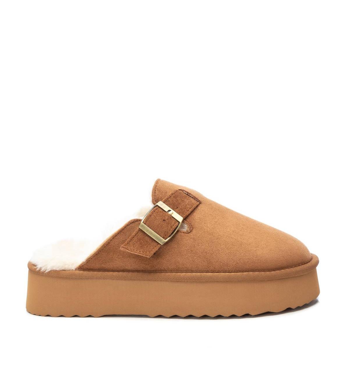 Women's Winter Suede Clogs By Xti - Camel