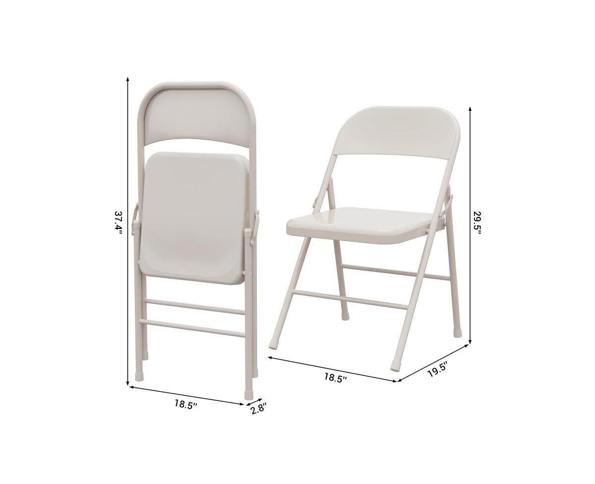gaomon Dining Chairs Set of 4, Foldable Dining Chairs with Metal Frame Hold Up to 350 Pounds, PortableKitchen Chair Suitable for Dining Room, L