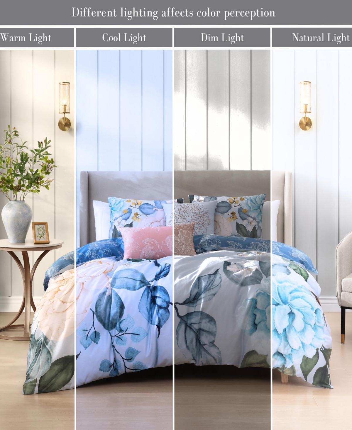 Bebejan Garden In The Sky Bedding 100% Cotton 5 Piece Reversible Size Comforter Set