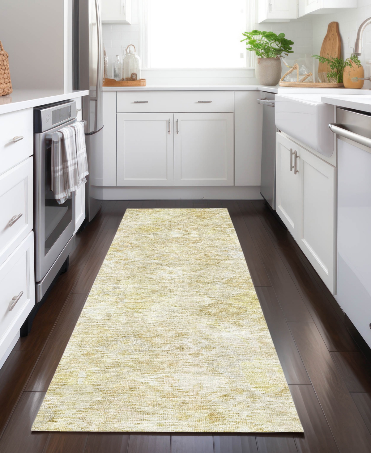 Addison Chantille Machine Washable Acn1109 2'3''x7'6'' Runner Area Rug In Wheat
