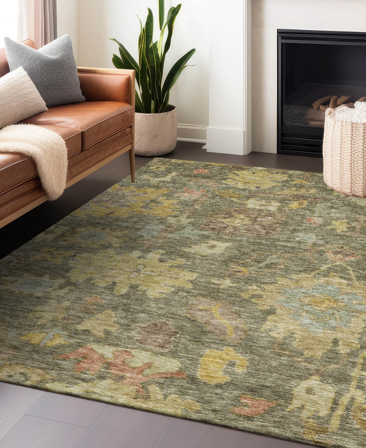 Addison Chantille Machine Washable Acn1108 3'x5' Area Rug In Grass