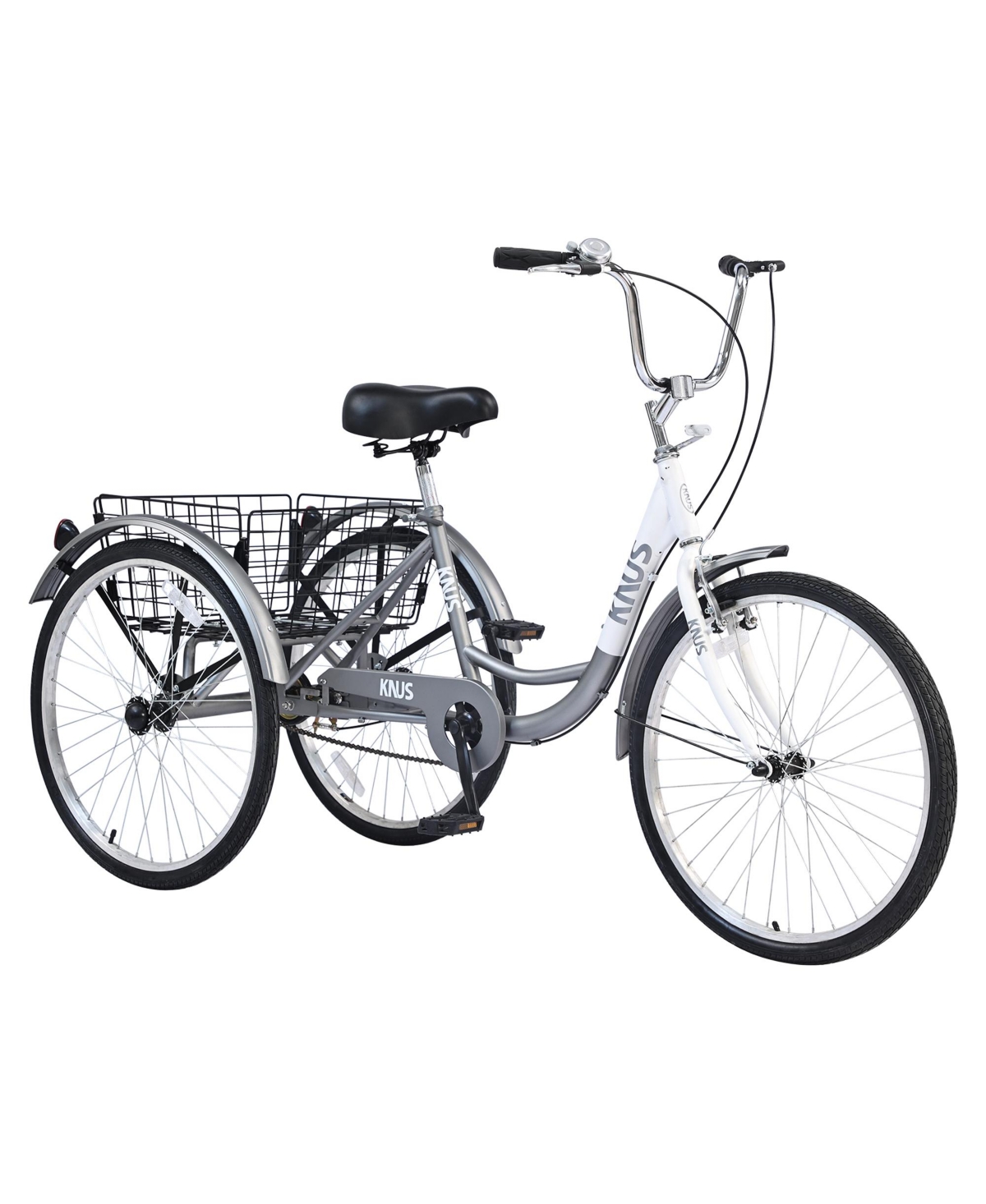 Streamdale Furniture Adult Tricycle Trikes,3-Wheel Bikes,24 Inch Wheels Cruiser Bicycles with Large Shopping Basket for Women and Men