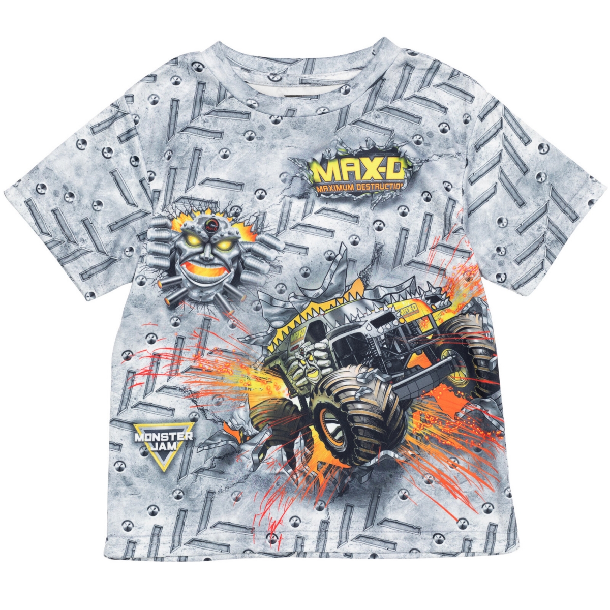 Monster Jam Toddler Boys 3 Pack T-Shirts -/ grey / purple