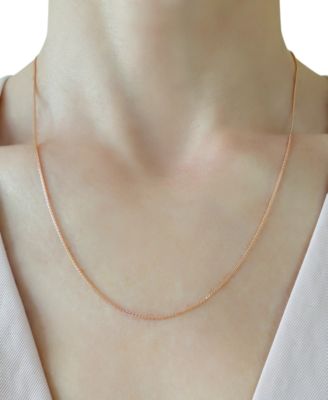 14k Rose Gold Necklace, 20" Wheat Chain (9/10mm)
