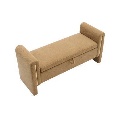 Modern Teddy End Bench with Arms & Storage