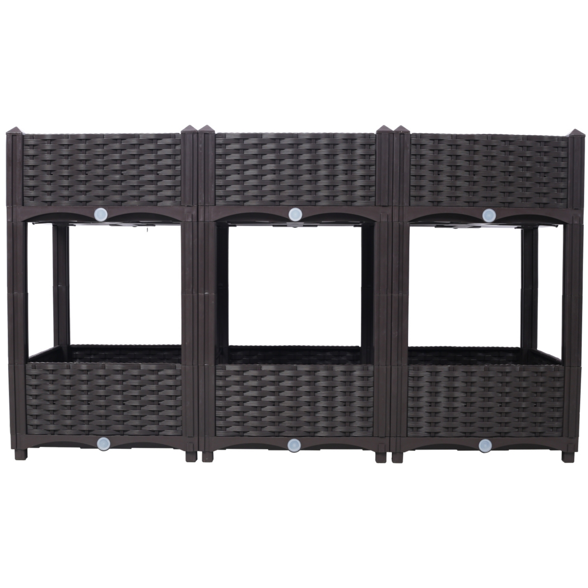 Streamdale Raised Planter Beds Kit Brown, 47.2"x15.7"x27.7