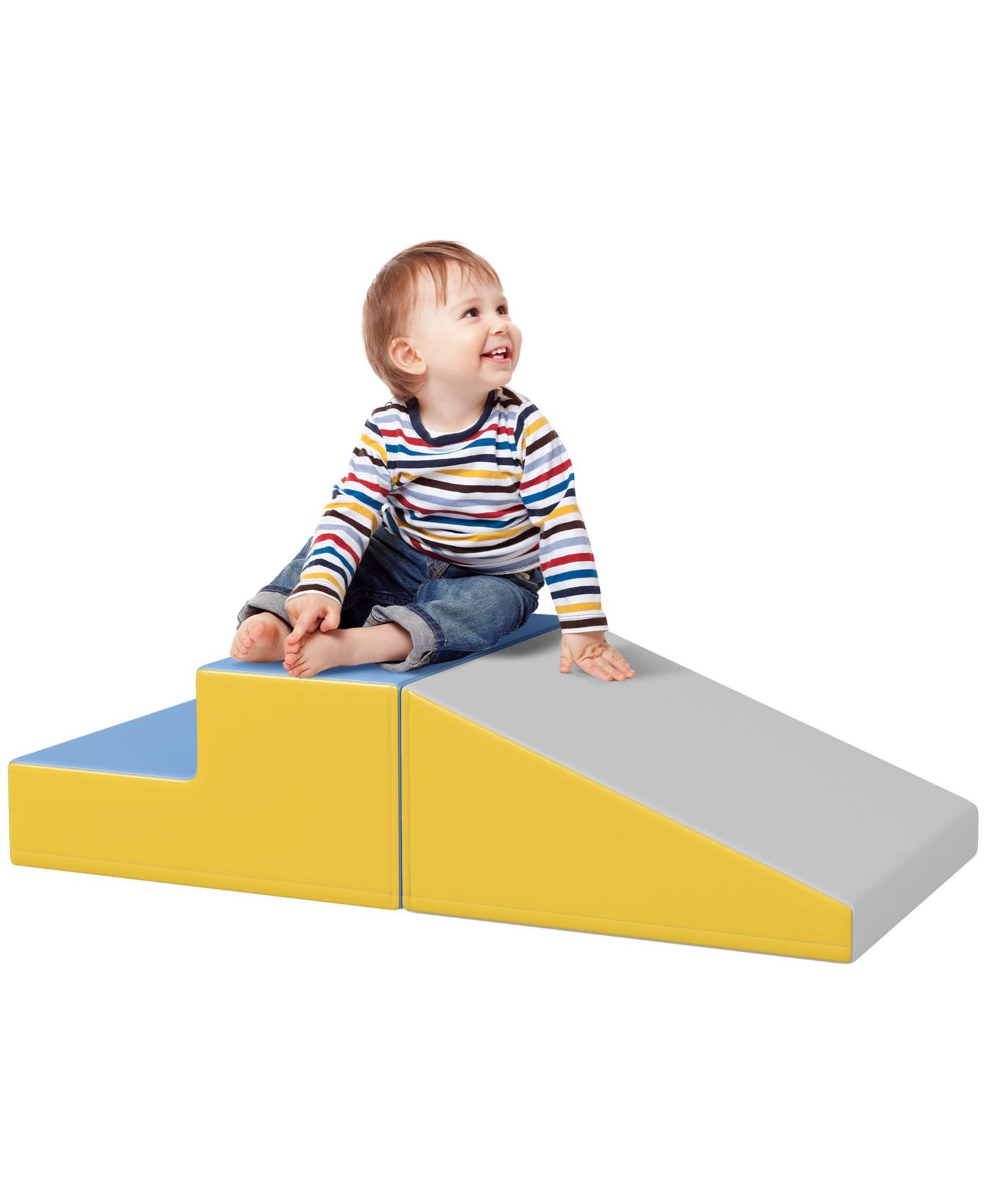 2 Piece Plush Soft Kids Playset to Climb and Crawl, Contemporary