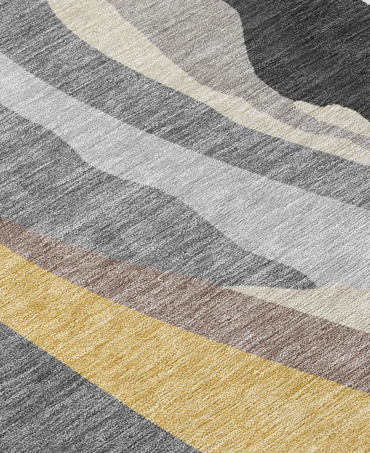 Addison Chantille Mahine Washable Acn1047 9'x12' Area Rug In Gray