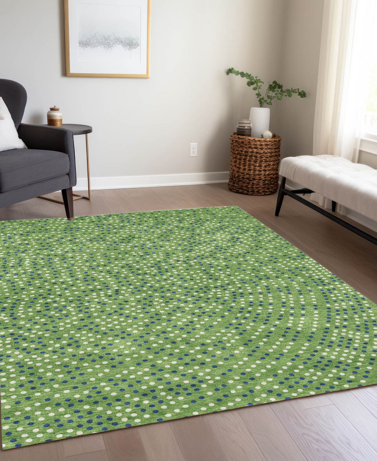 Addison Chantille Machine Washable Acn1021 10'x14' Area Rug In Green