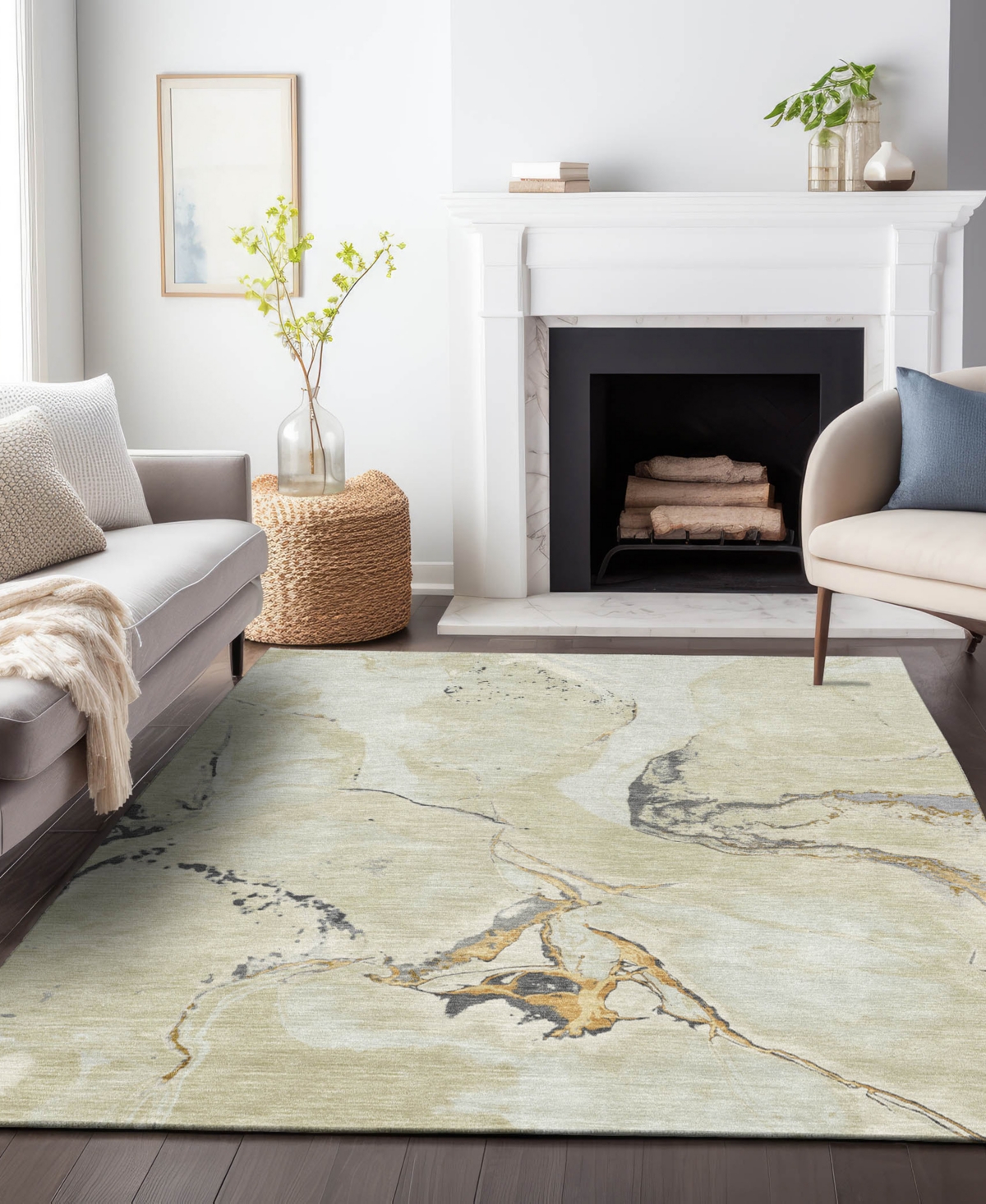Addison Chantille Machine Washable Acn1005 9'x12' Area Rug In Ivory
