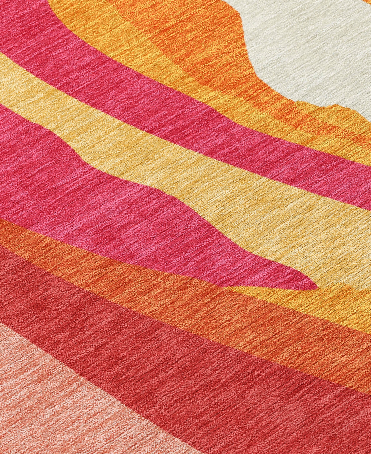 Addison Chantille Mahine Washable Acn1047 5'x7'6" Area Rug In Rose