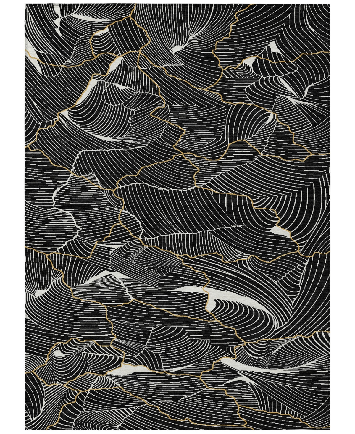 Addison Chantille Mahine Washable Acn1048 5'x7'6" Area Rug In Black