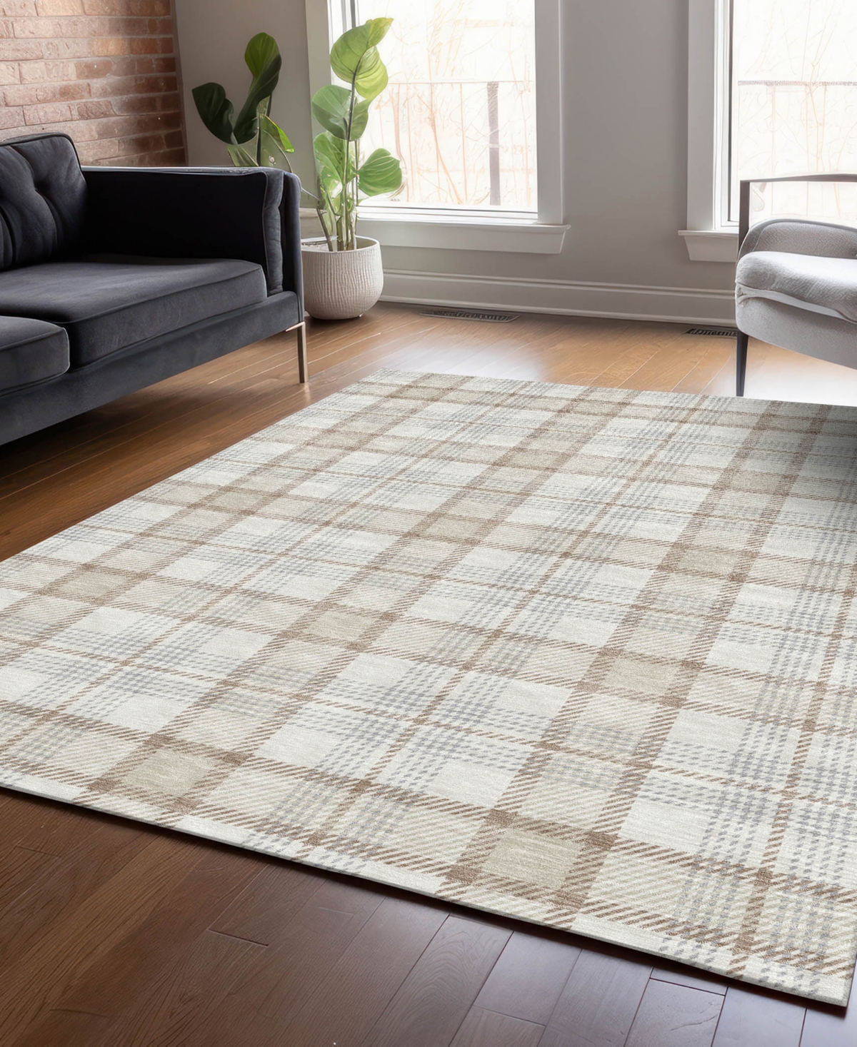 Addison Chantille Mahine Washable Acn1052 2'6"x3'10" Area Rug In Ivory