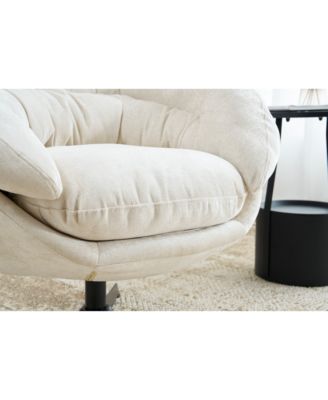 360 Swivel Club Chair with Removable Cushion (Beige)