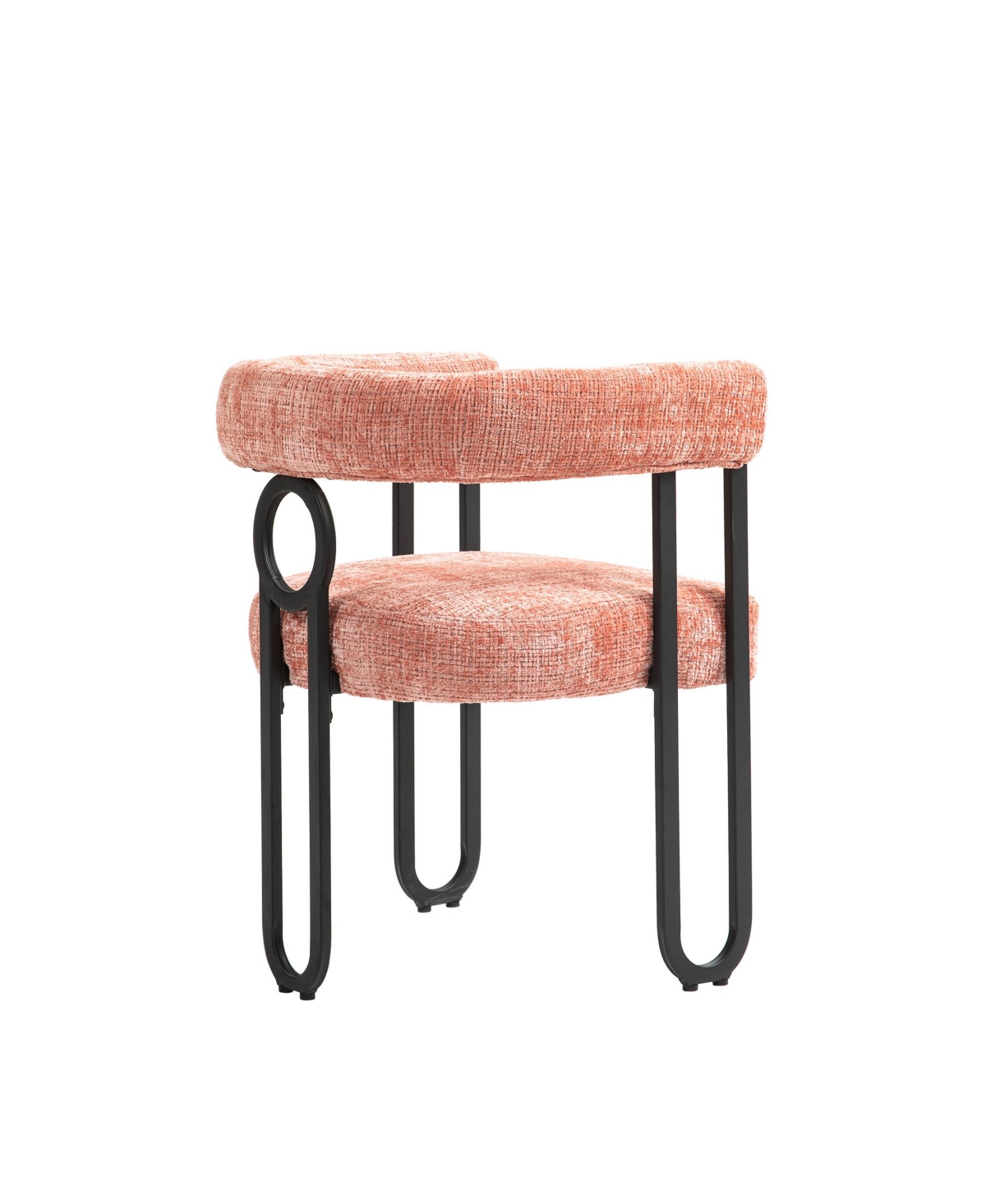 Streamdale Furniture Contemporary Designed Chenille Fabric Upholstered Accent/Dining Chair/Barrel Side Chairs Kitchen Armchair for Living Room set of