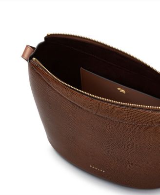 Kensal Faux Lizard Zip Top Crossbody Bag