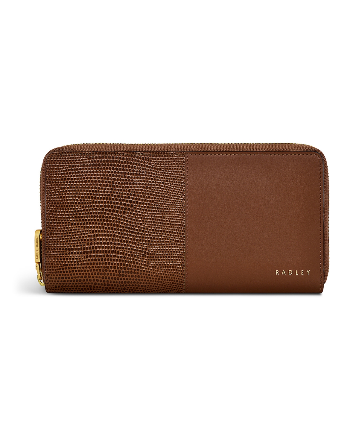 Radley London Mount Row Faux Lizard Zip Around Wallet In Saddle