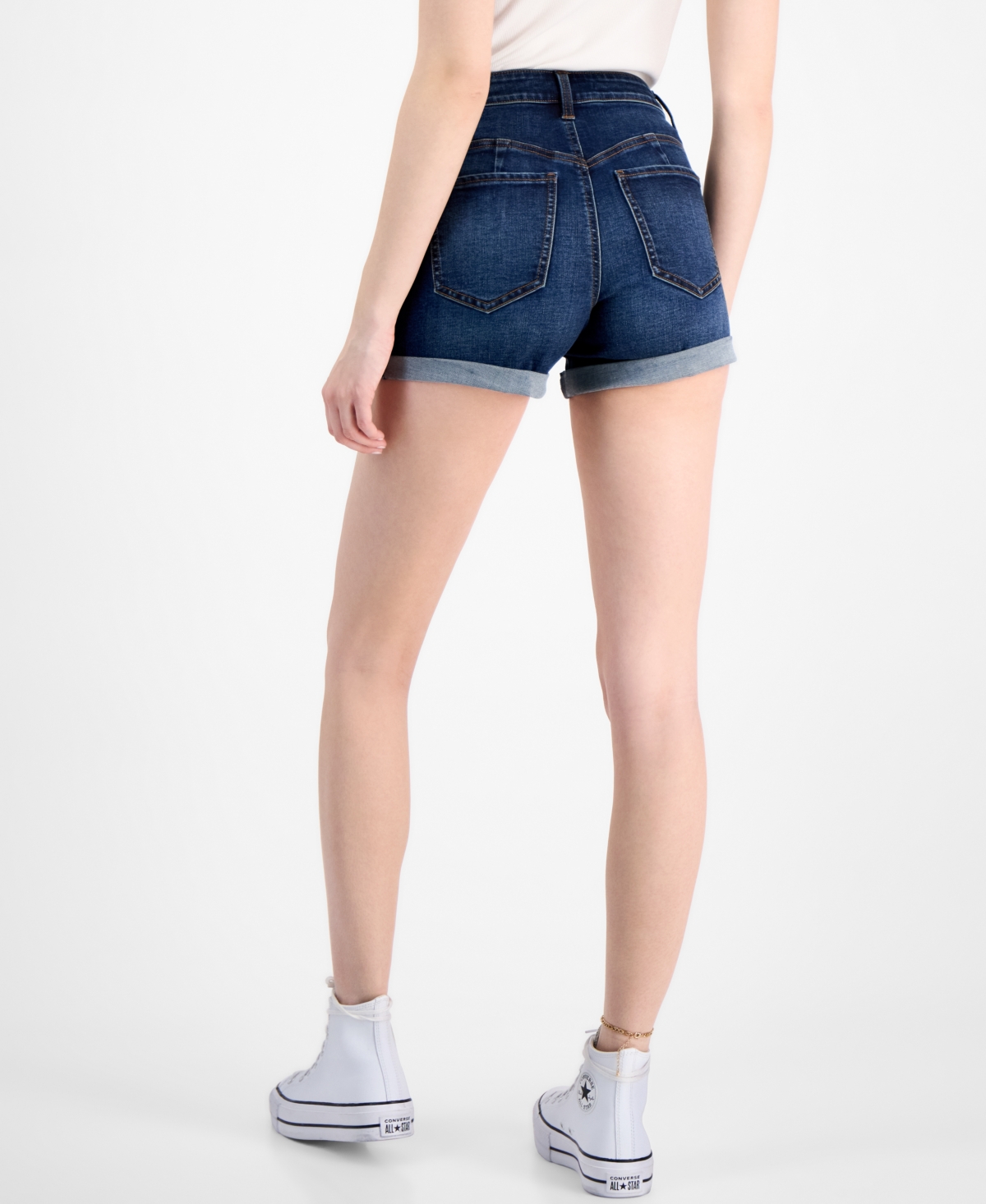 Celebrity Pink Juniors' 4" High-rise Curvy Denim Shorts In Appregio