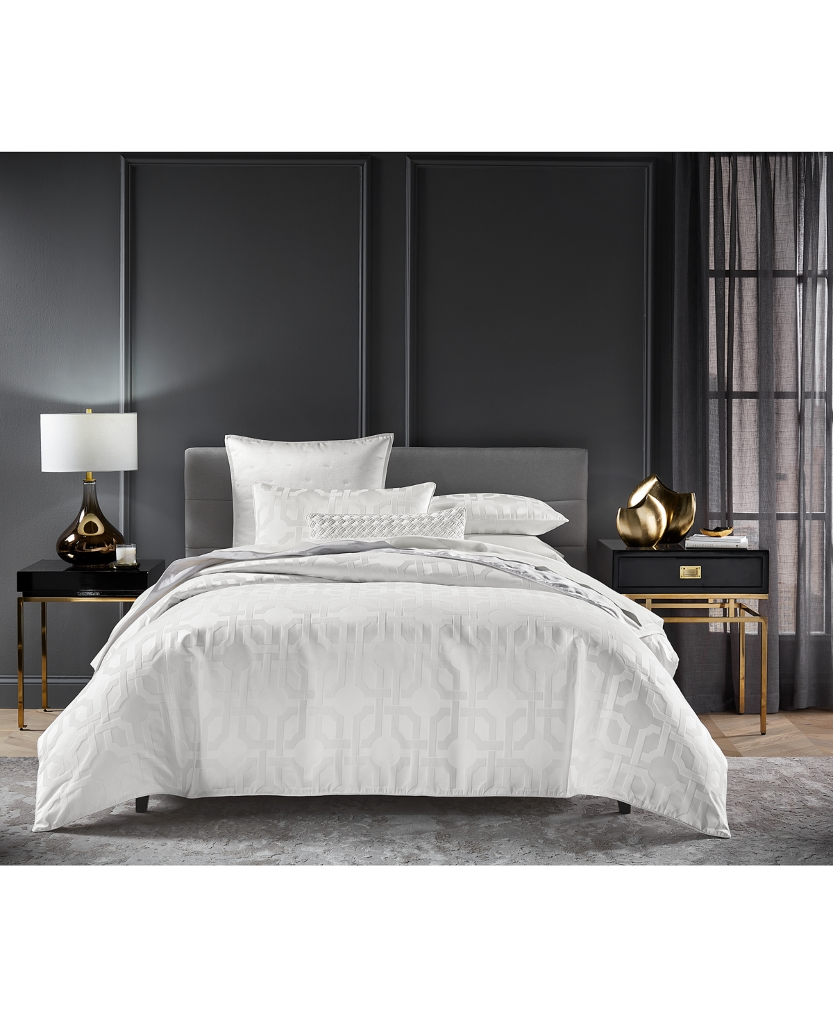 HOTEL COLLECTION INTERLACE DUVET COVER SET, KING, EXCLUSIVELY AT MACY'S 