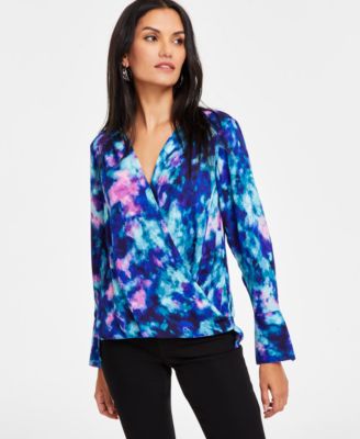 I.N.C. International Concepts - Women's Printed Surplice Top