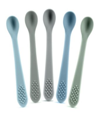 Baby Spoons - Infant Spoons First Stage - Silicone Baby Spoon For Self Feeding - First Stage Baby Feeding Spoon Set Gum Friendly - BPA Free