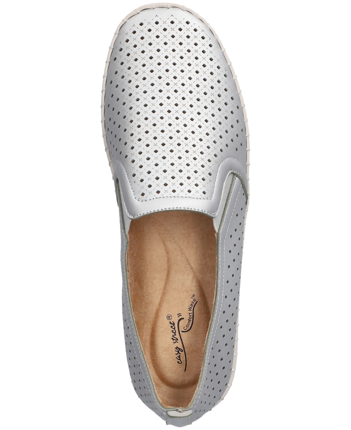 Shop Easy Street Women's Fresh Slip On Sneakers In Silver