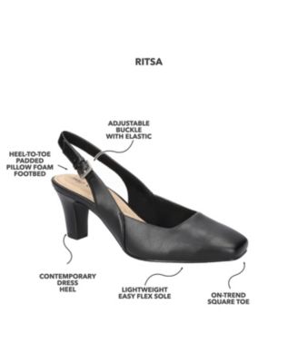 Ritsa Square Toe Slingback Pumps