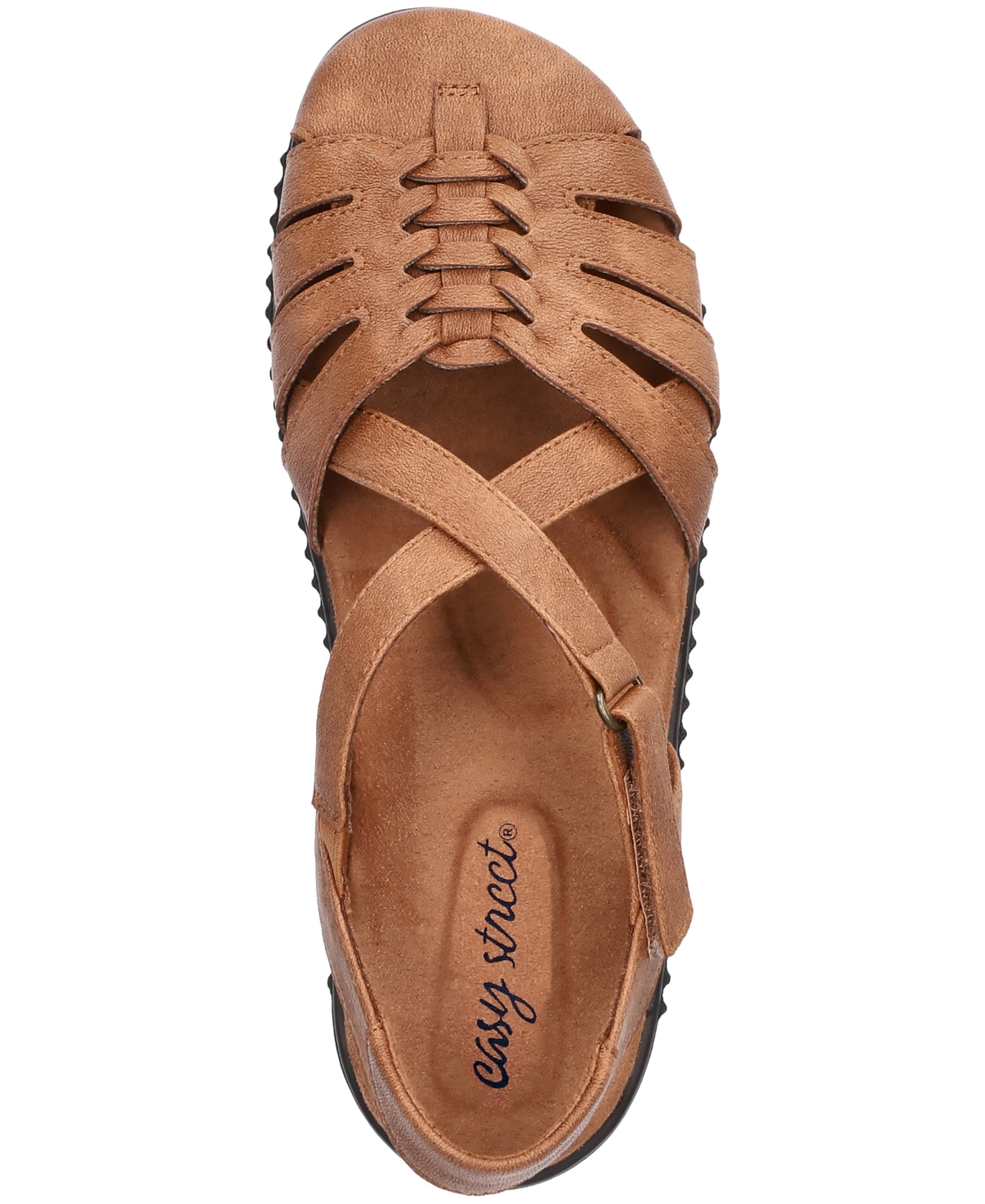 Shop Easy Street Women's Hue Round Toe Flats In Tan