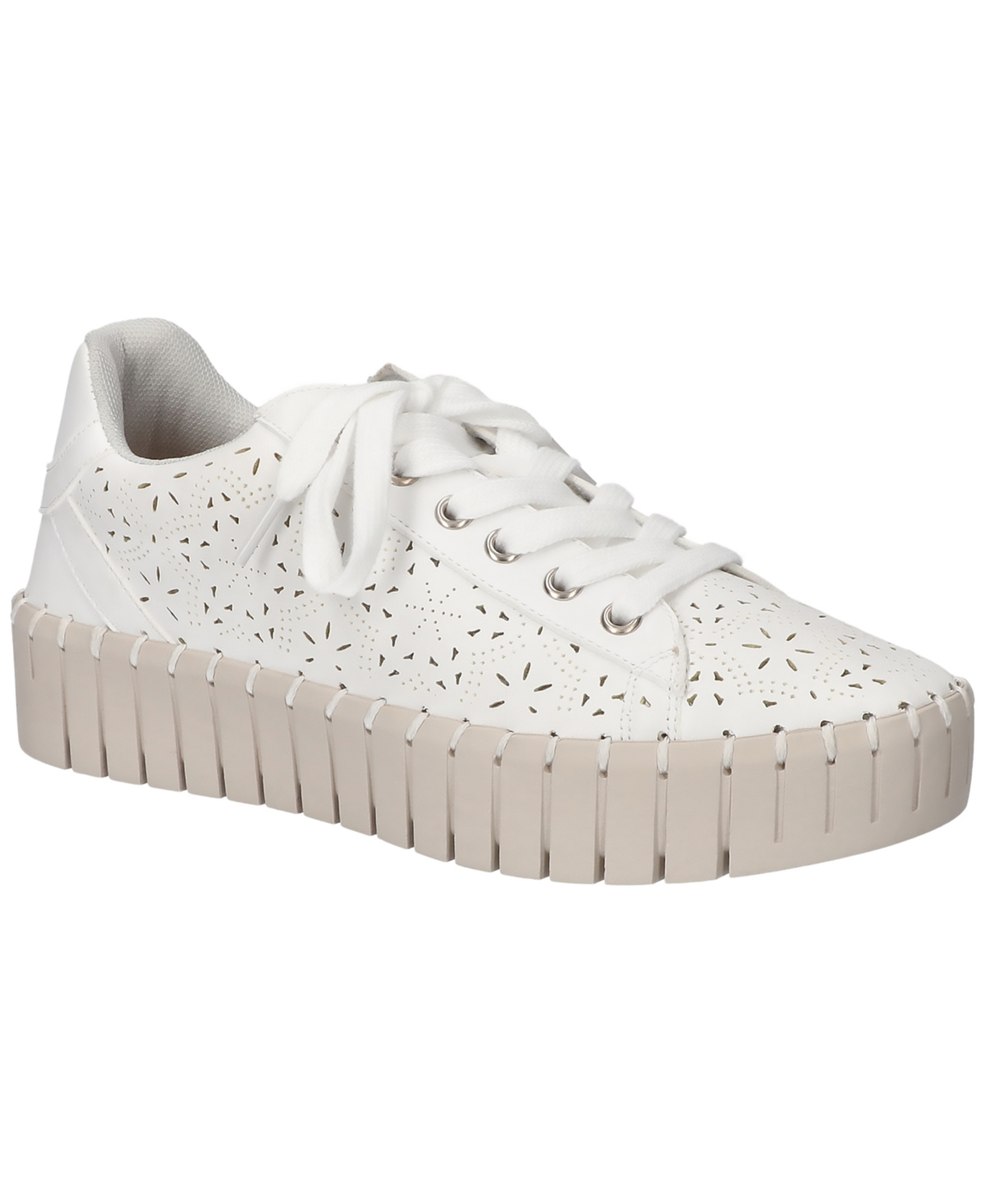 Easy Street Women's Retta Comfort Platform Sneakers In White