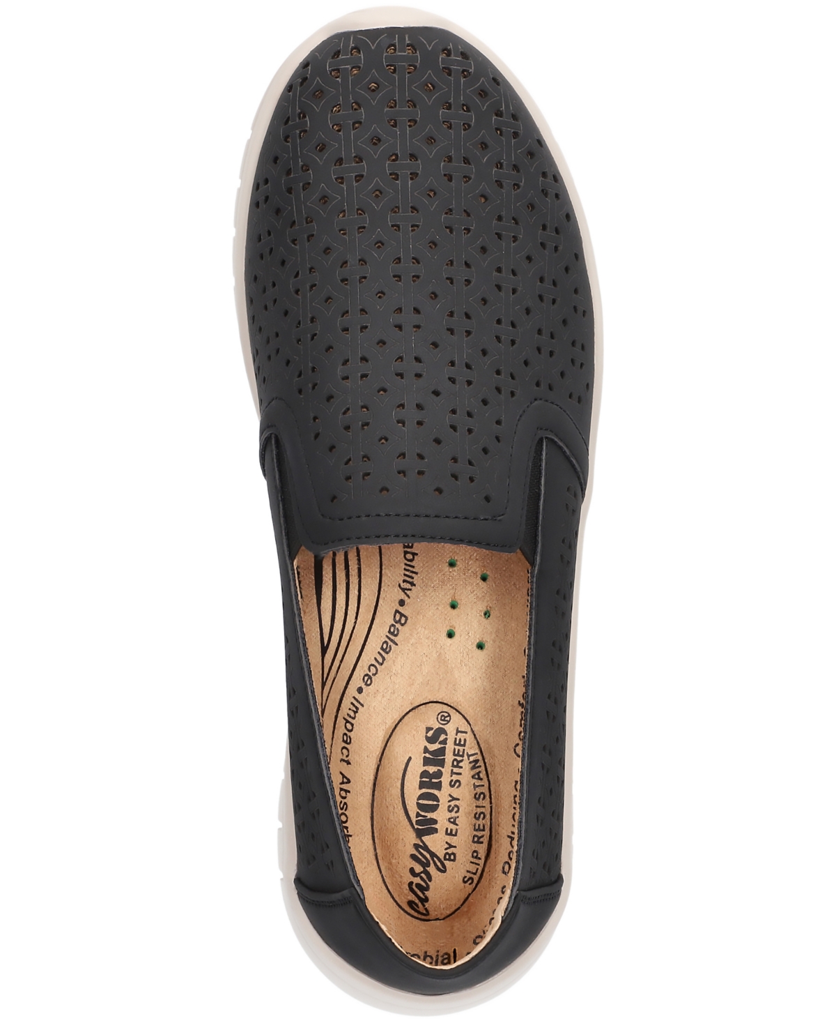 Shop Easy Street Women's Mosaic Slip-resistant Sneakers In Black