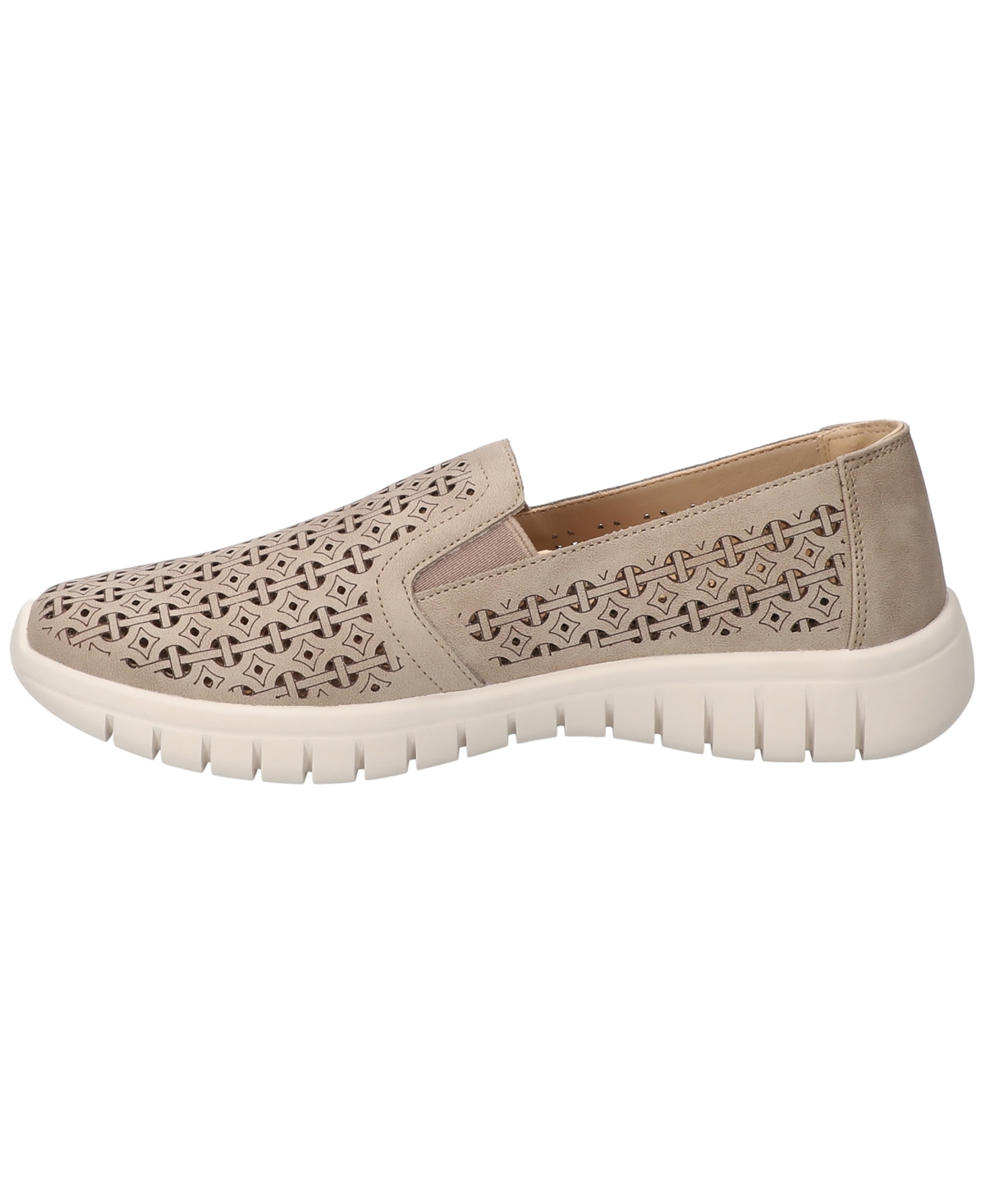 Shop Easy Street Women's Mosaic Slip-resistant Sneakers In Natural