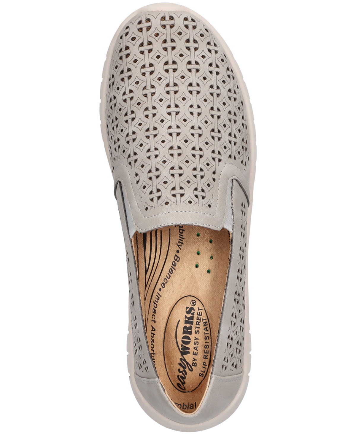 Shop Easy Street Women's Mosaic Slip-resistant Sneakers In Gray