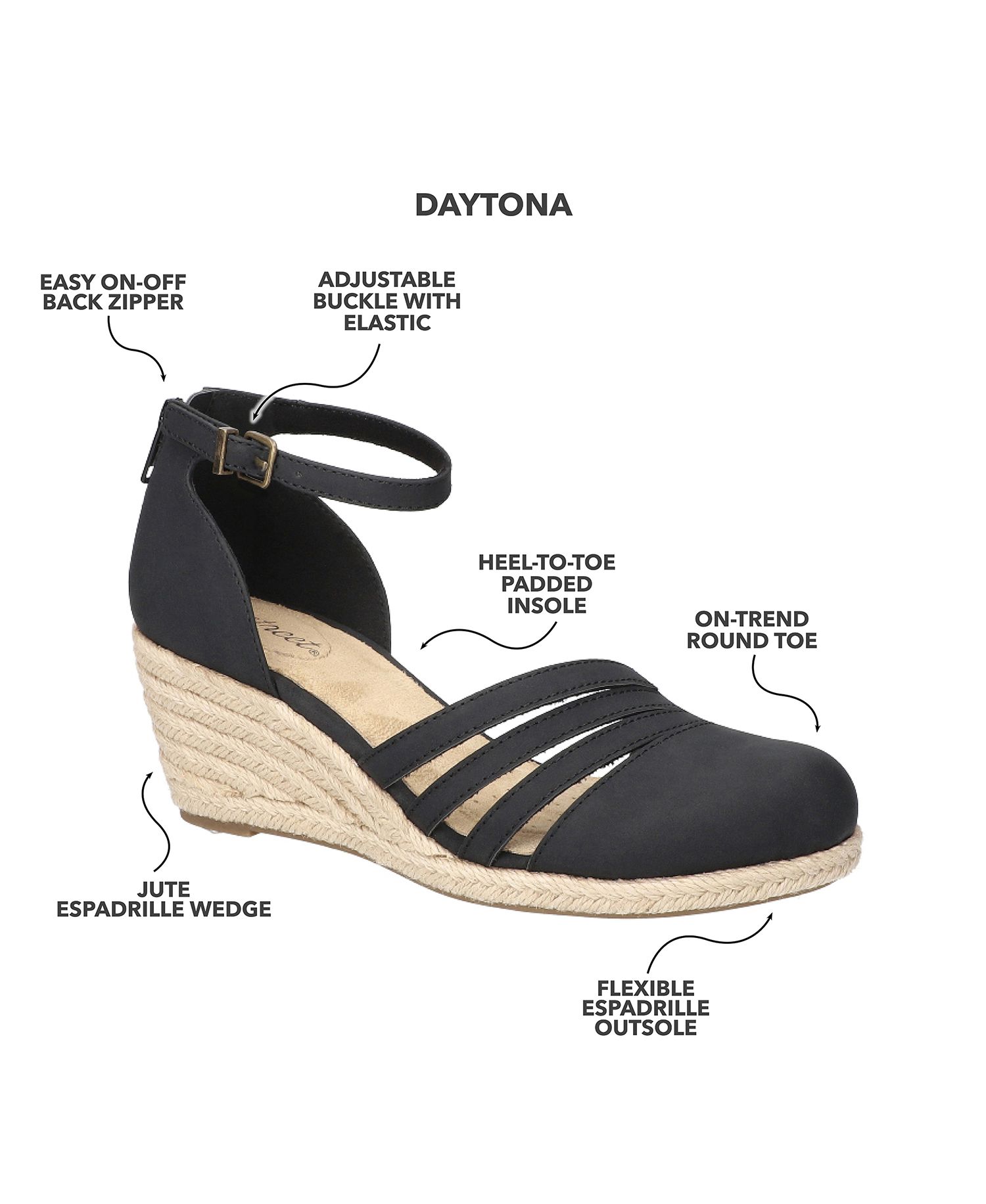 Women's Daytona Espadrille Wedge Sandals
