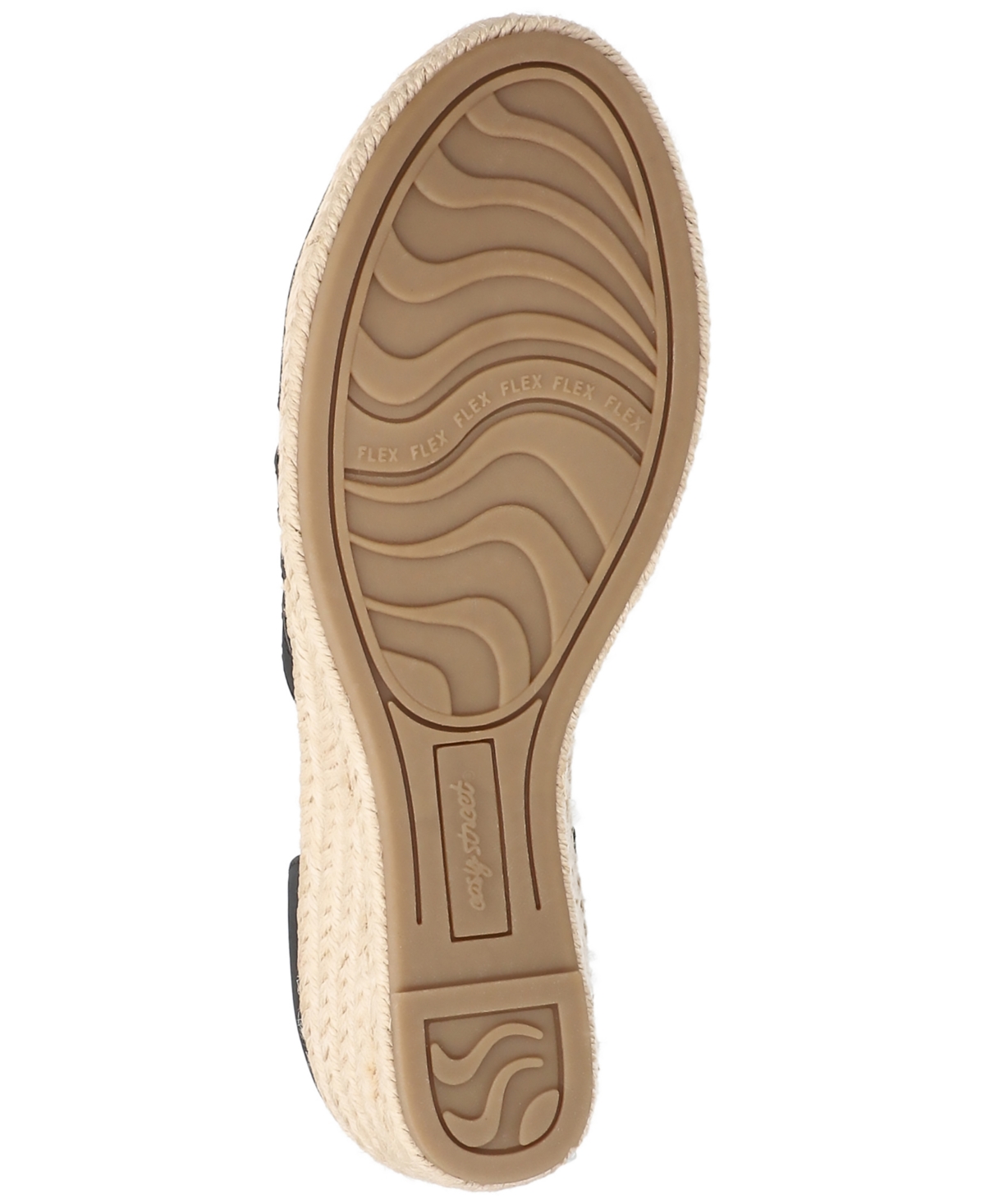 Shop Easy Street Women's Daytona Espadrille Wedge Sandals In Black