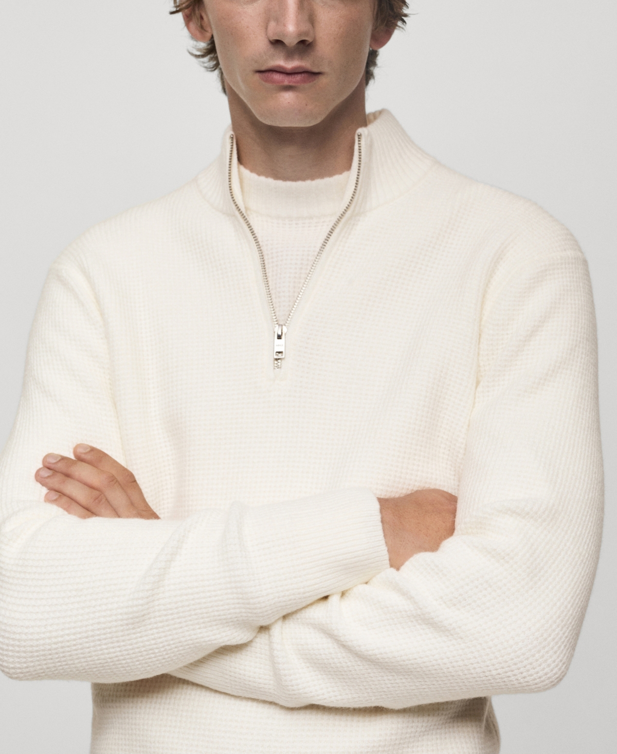 Mango Men's Perkins-Collar Knit Sweater