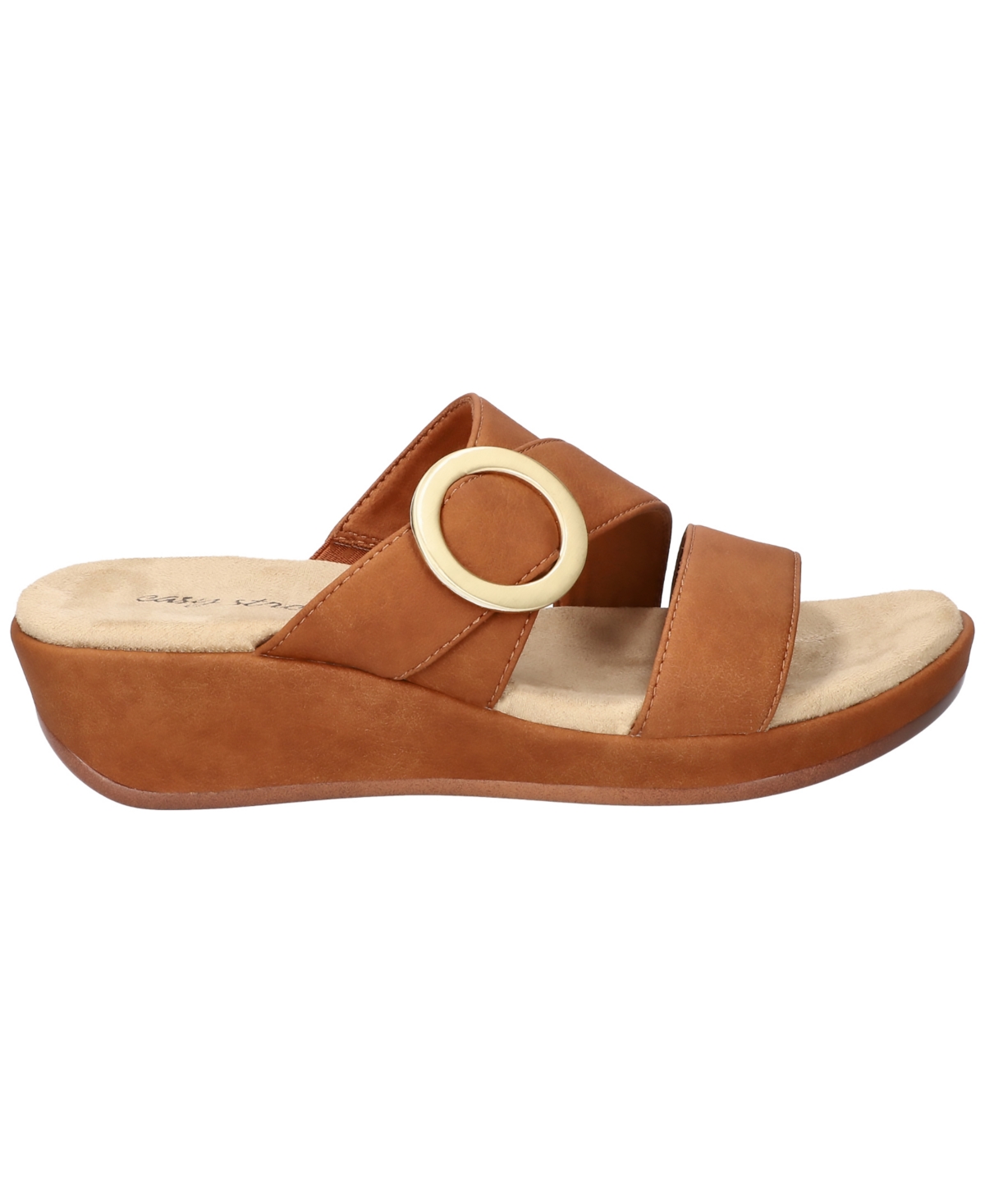 Easy Street Women's Mina Wedge Heel Sandals In Tan