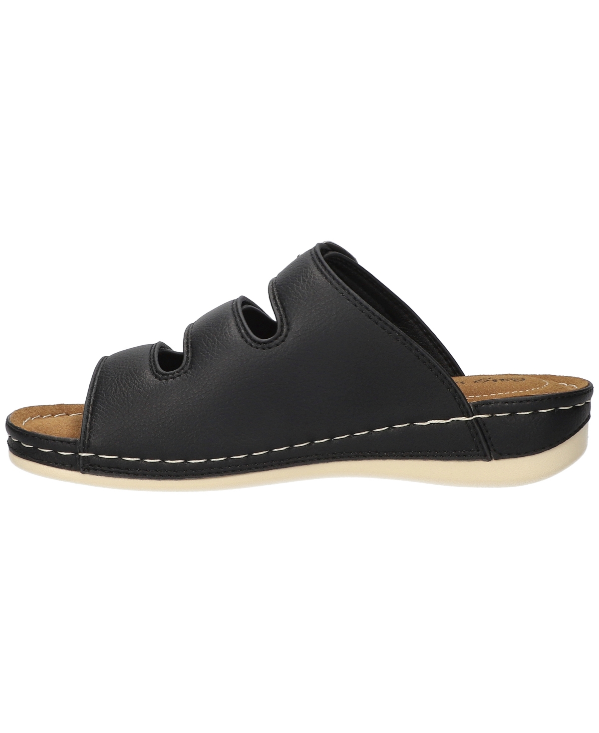 Shop Easy Street Women's Pinterry Comfort Slide Sandals In Black