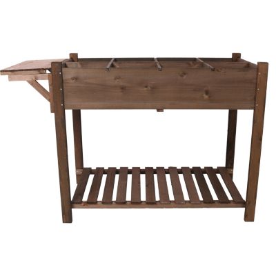 8-Pocket Raised Garden Bed with Foldable Table